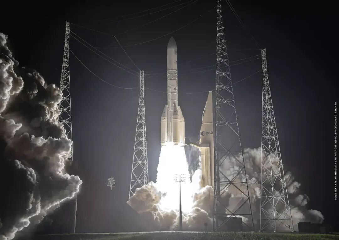 Ariane 64 launching Amazon LEO satellites (Credit: Tencent / Arianespace)