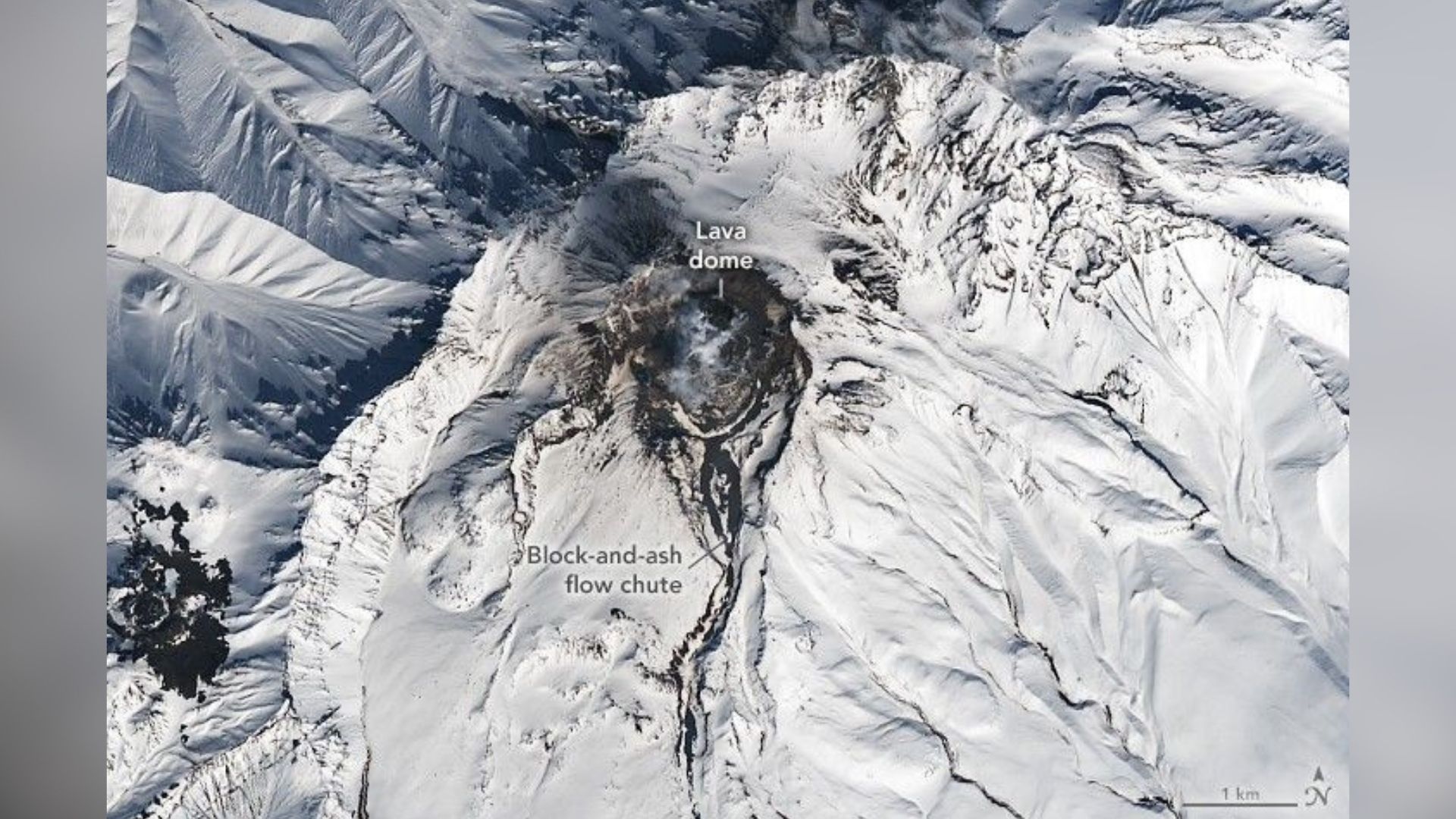 Satellites Spy Russia's Most Active Volcano Melting Snow From the Inside Out